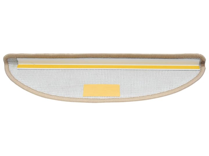 vidaXL Nakładki na schody, 15 szt., 65 x 25 cm, kremowe Syntetyk Nakładki schodowe Nieregularny 25x65 cm Kategoria Dywany