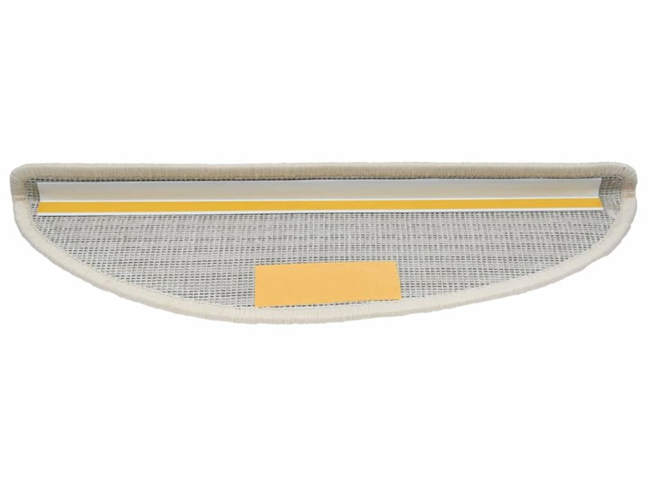 vidaXL Nakładki na schody, 15 szt., 65 x 25 cm, białe Kolor Biały Nieregularny 25x65 cm Nakładki schodowe Syntetyk Kategoria Dywany
