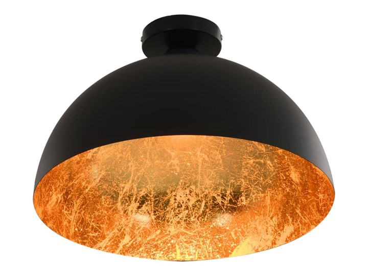 vidaXL Lampy sufitowe, 2 szt., czarno-złote, półkoliste, E27 Kolor Czarny Metal Styl Nowoczesny