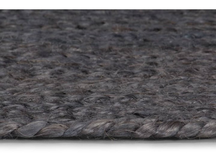 vidaXL Ręcznie wykonany dywan z juty, okrągły, 90 cm, ciemnoszary Pomieszczenie Salon Dywany Juta 90x90 cm Dywany sznurkowe Kategoria Dywany