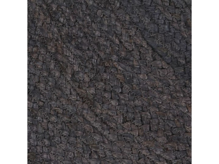 vidaXL Ręcznie wykonany dywan z juty, okrągły, 120 cm, ciemnoszary 120x120 cm Juta Dywany Pomieszczenie Sypialnia