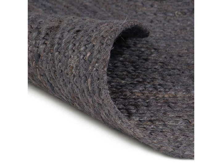 vidaXL Ręcznie wykonany dywan z juty, okrągły, 120 cm, ciemnoszary Dywany 120x120 cm Juta Kategoria Dywany