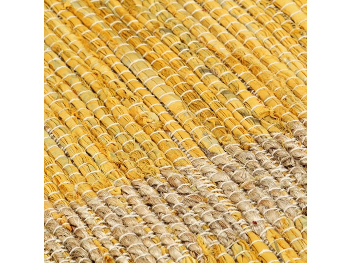 vidaXL Ręcznie wykonany dywan, juta, żółty, 80x160 cm Prostokątny Dywany Bawełna Kategoria Dywany