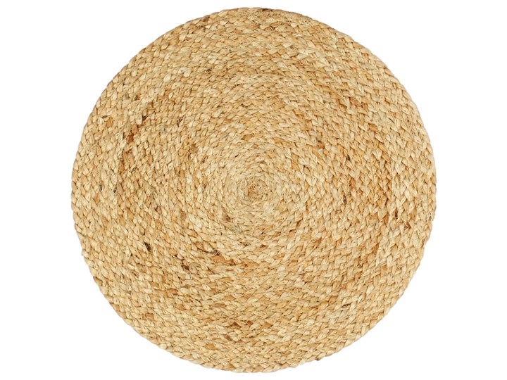 vidaXL Maty na stół, 6 szt., gładkie, naturalne, 38 cm, okrągłe, juta Podkładka pod talerz Kategoria Podkładki kuchenne Kolor Beżowy
