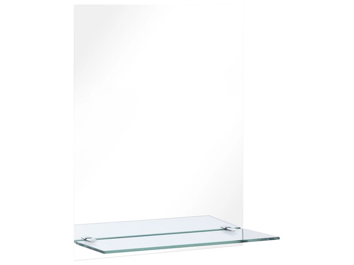 vidaXL Lustro ścienne z półką, 50x70 cm, hartowane szkło Prostokątne Lustro z półką Kategoria Lustra