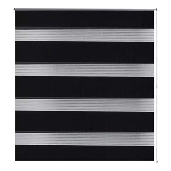 vidaXL Roleta Zebra 80 x 150 cm Czarna