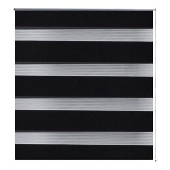 vidaXL Roleta Zebra 100 x 175 cm Czarna