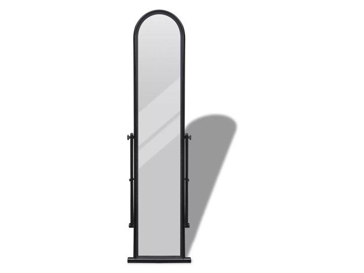 vidaXL 240579 Free Standing Floor Mirror Full Length Rectangular Black Prostokątne Styl Tradycyjny Stojące Kolor Czarny