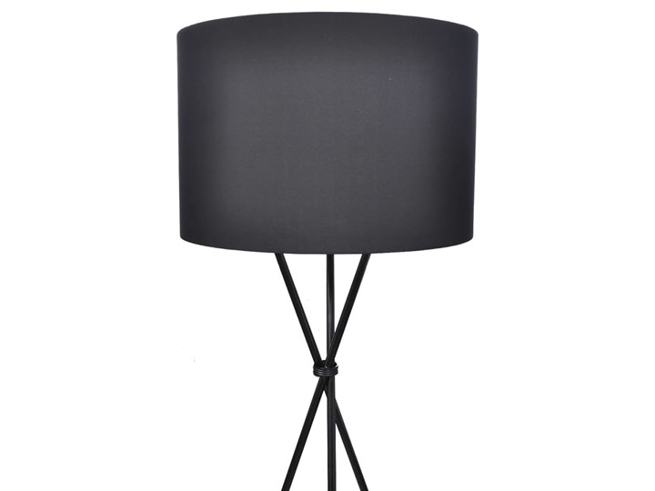 vidaXL Lampa podłogowa, czarna Lampa z abażurem Kolor Czarny Lampa z kloszem Tkanina Kategoria Lampy podłogowe