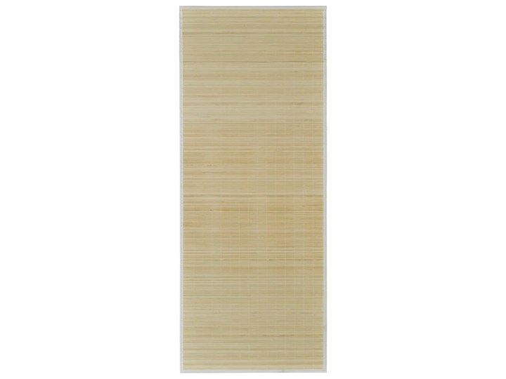 vidaXL Naturalny, prostokątny dywan bambusowy, 80 x 300 cm 80x300 cm Poliester Syntetyk Dywany Trawa morska Dywaniki Chodniki Kolor Beżowy
