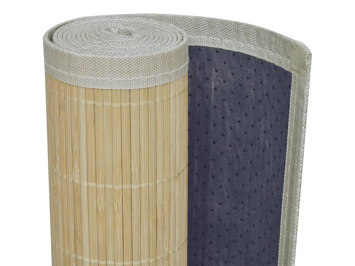 vidaXL Naturalny, prostokątny dywan bambusowy, 80 x 300 cm 80x300 cm Trawa morska Syntetyk Dywaniki Poliester Dywany Chodniki Kolor Beżowy