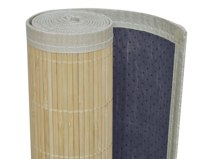 vidaXL Naturalny, prostokątny dywan bambusowy, 150 x 200 cm Poliester 150x200 cm Dywany Syntetyk Dywaniki Kategoria Dywany