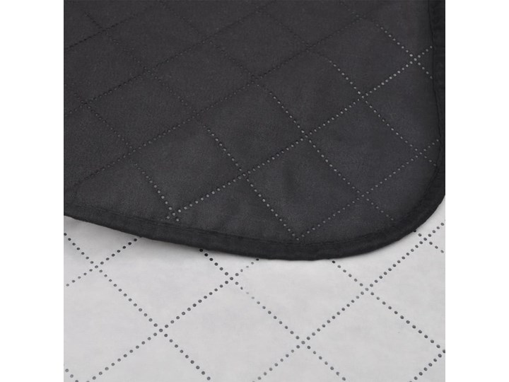 vidaXL 130888 Double-sided Quilted Bedspread Black/White 230 x 260 cm Mikrofibra Bawełna 230x260 cm Poliester Kolor Czarny