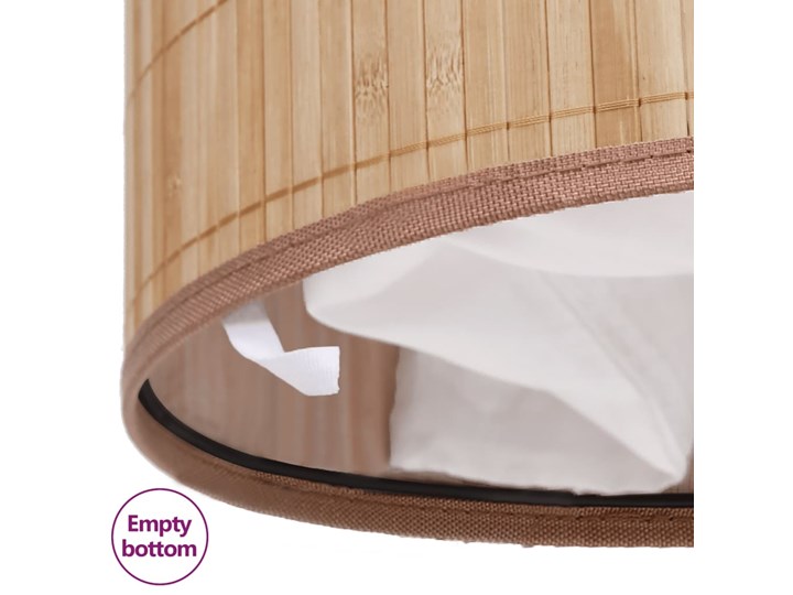 vidaXL Bambusowy kosz na pranie - owalny, naturalny kolor Tkanina Kategoria Drewno Kolor Beżowy