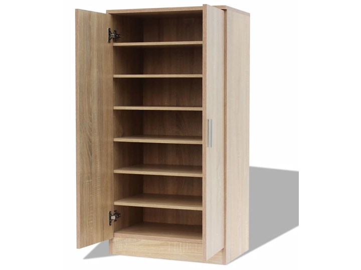 vidaXL Szafka na buty z 7 półkami, drewno dębowe Płyta laminowana Płyta meblowa Wysokość 108 cm Szerokość 55 cm Głębokość 35 cm Styl Nowoczesny Płyta MDF Kategoria Szafki i regały