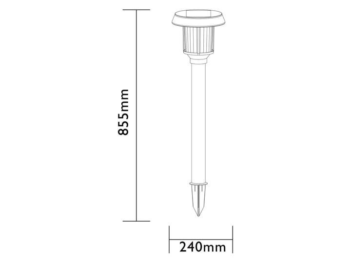 Luxform Inteligentna ogrodowa lampa słoneczna LED Pollux, 150 Lm Lampa stojąca Kategoria Lampy ogrodowe