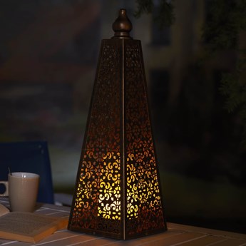 Luxform Lighting Oświetlenie LED Pyramid, baterie, 45 cm, kolor miedzi