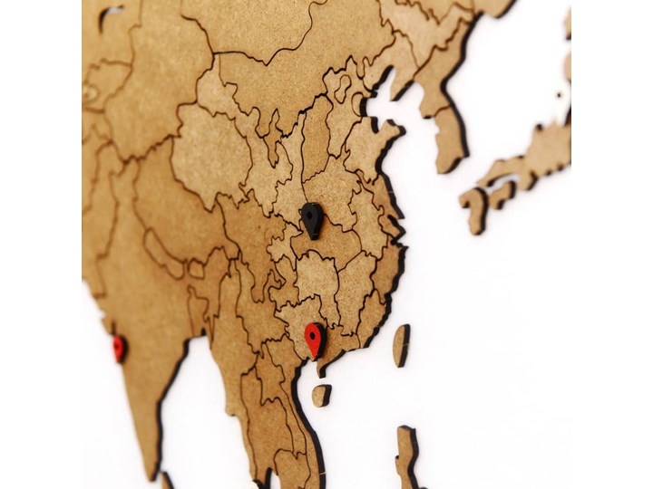 MiMi Innovations Ścienna mapa świata Luxury, puzzle, brąz, 150x90 cm Kategoria Dekor ścienny Kolor Brązowy