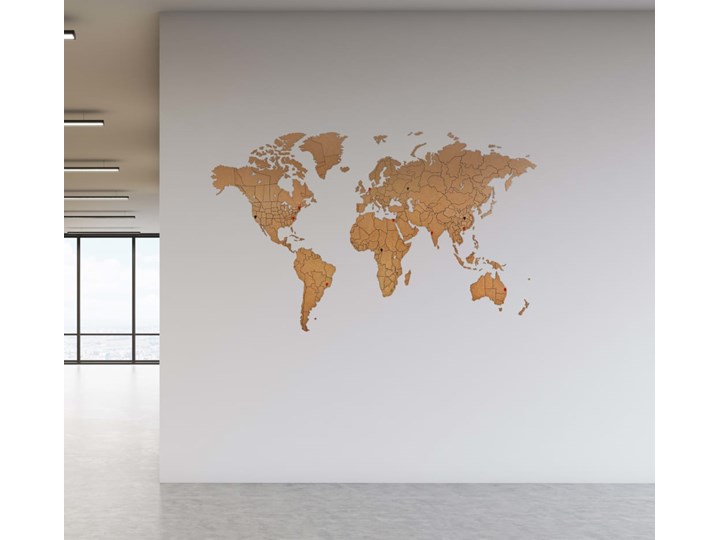MiMi Innovations Ścienna mapa świata Luxury, puzzle, brąz, 150x90 cm Kategoria Dekor ścienny