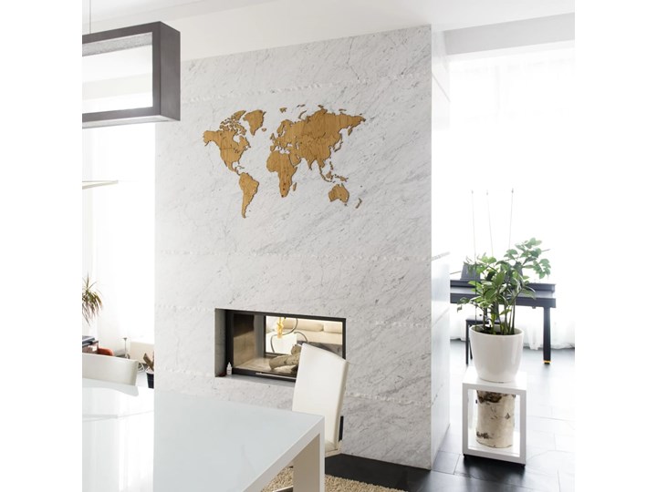 MiMi Innovations Drewniana mapa świata Exclusive, dąb, 130x78 cm Kategoria Dekor ścienny