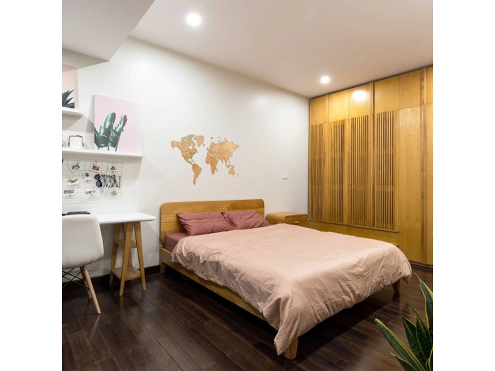 MiMi Innovations Drewniana mapa świata Exclusive, dąb, 130x78 cm Kategoria Dekor ścienny