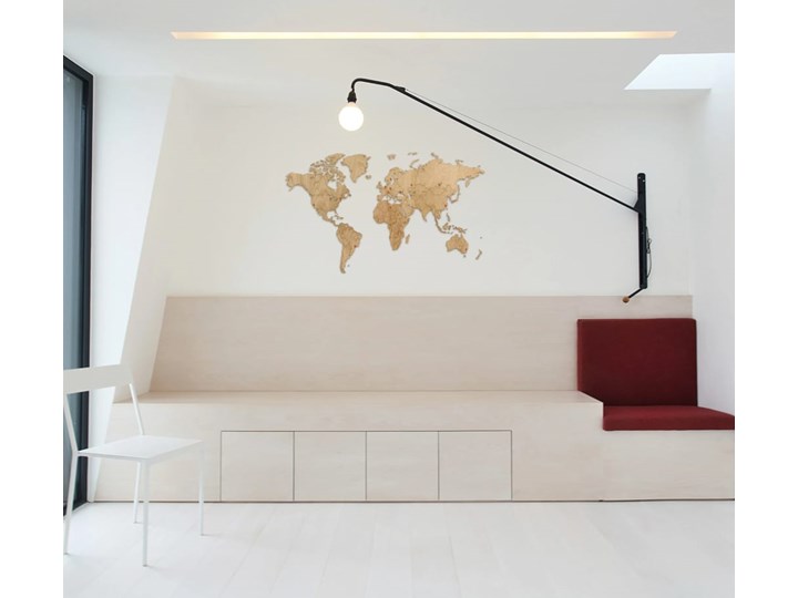 MiMi Innovations Drewniana mapa świata Exclusive, dąb, 130x78 cm Kategoria Dekor ścienny Kolor Brązowy
