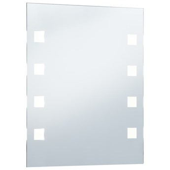 vidaXL Ścienne lustro łazienkowe z LED, 50 x 60 cm
