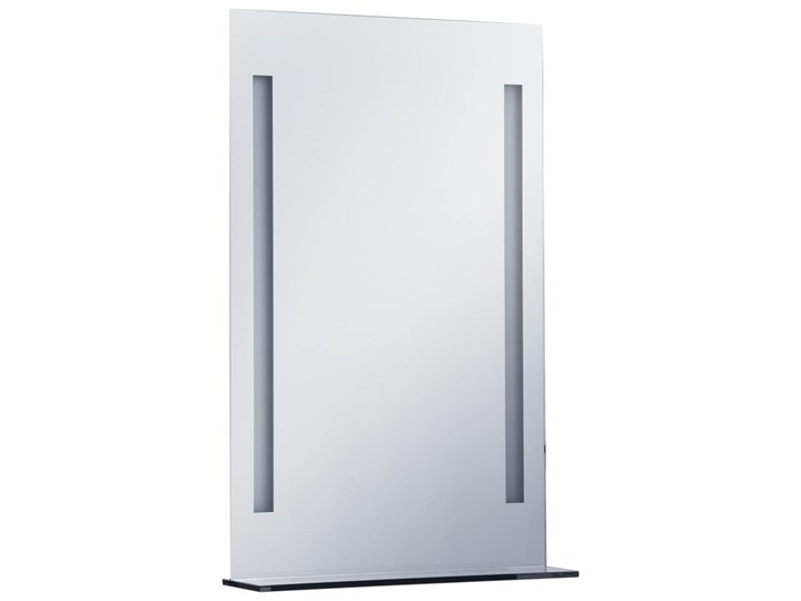 vidaXL Ścienne lustro łazienkowe z LED, z półką, 60 x 80 cm Prostokątne Lustro z półką Pomieszczenie Łazienka
