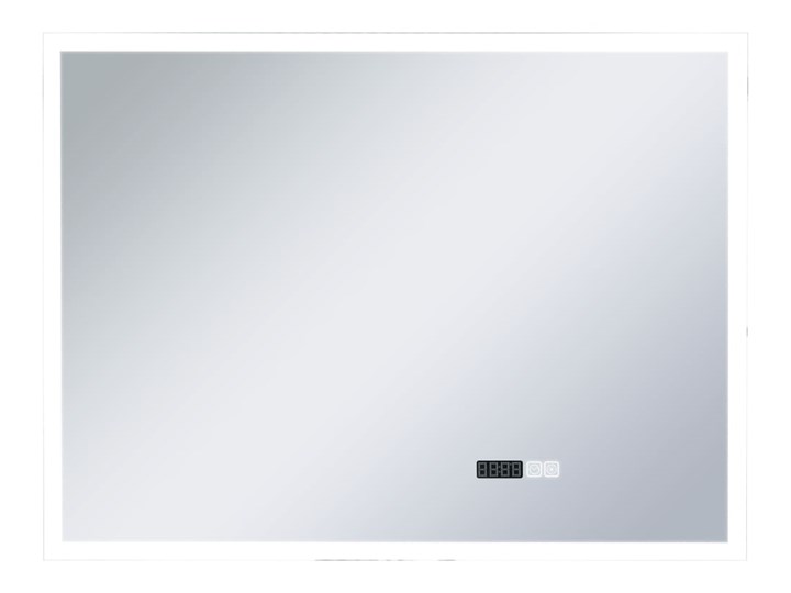 vidaXL Lustro łazienkowe z LED, czujnikiem dotyku i zegarem, 80x60 cm Prostokątne Kategoria Lustra