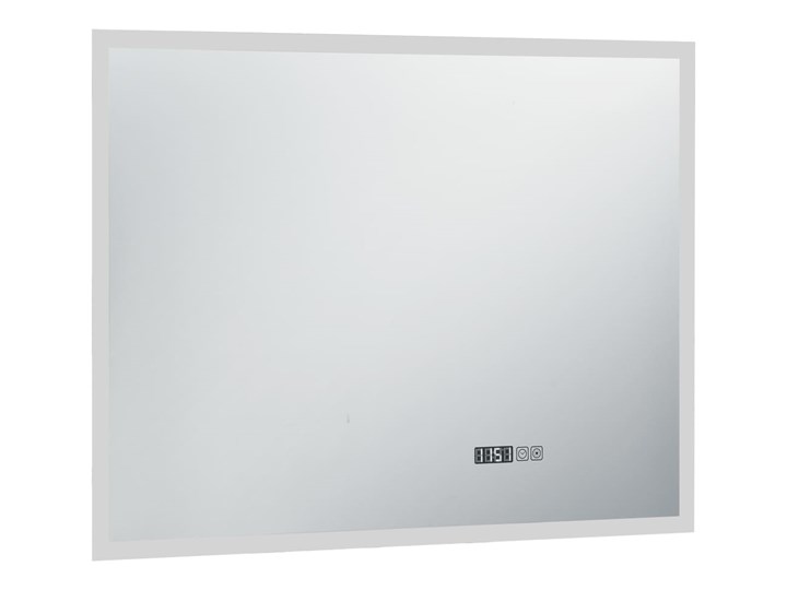 vidaXL Lustro łazienkowe z LED, czujnikiem dotyku i zegarem, 80x60 cm Prostokątne Kategoria Lustra