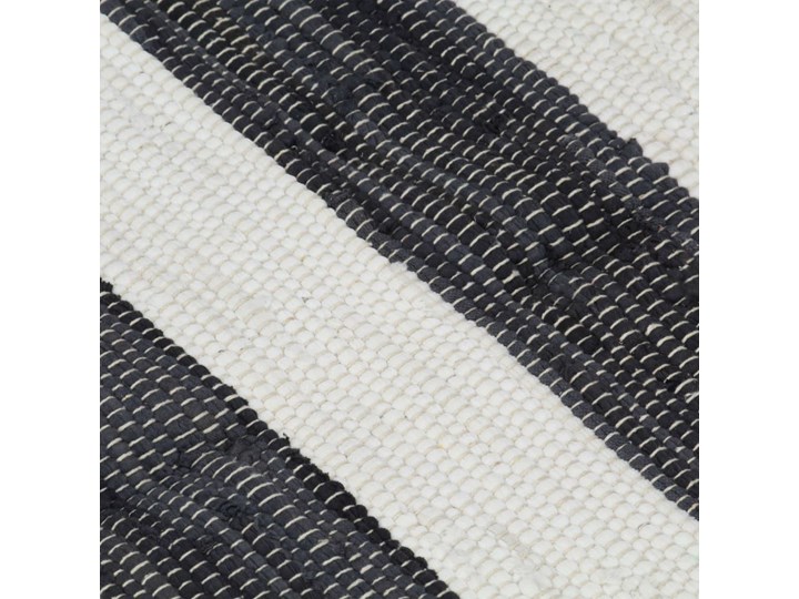 vidaXL Ręcznie tkany dywan Chindi 160x230cm bawełna, antracytowo-biały Prostokątny Dywaniki Dywany 160x230 cm Kategoria Dywany