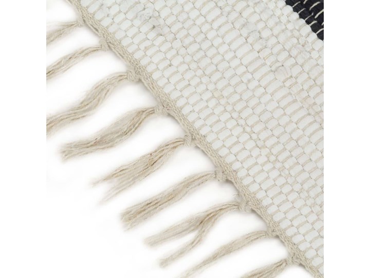 vidaXL Ręcznie tkany dywan Chindi 160x230cm bawełna, antracytowo-biały Dywany Prostokątny Dywaniki Kolor Szary 160x230 cm Kategoria Dywany