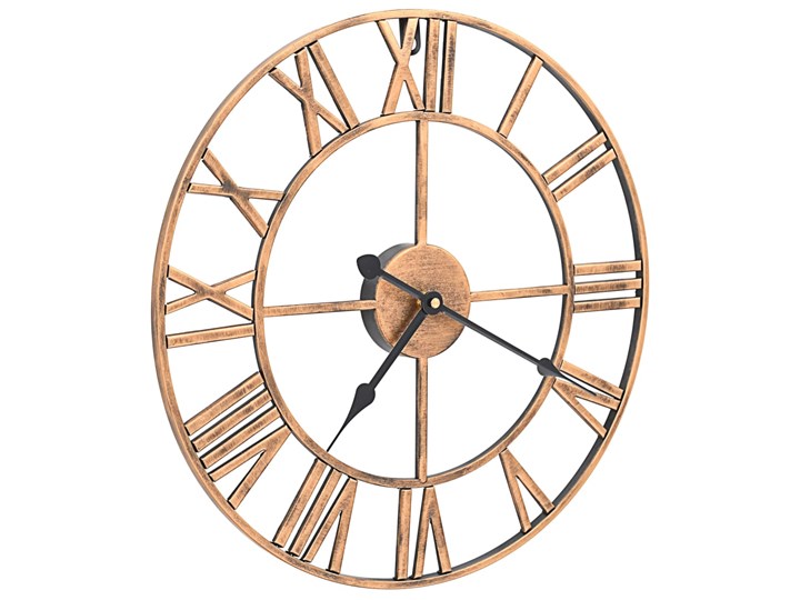vidaXL Zegar ścienny, metal, 40 cm, złoty Okrągły Kategoria Zegary Styl Nowoczesny