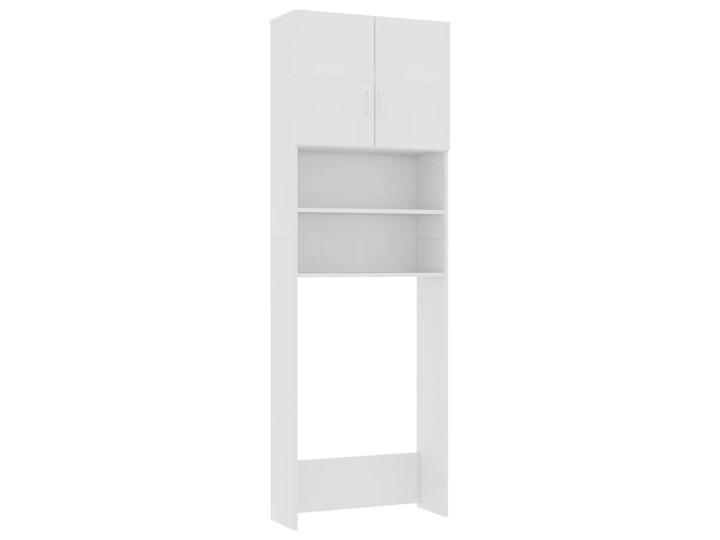 vidaXL Szafka na pralkę, biała, 64x25,5x190 cm, płyta wiórowa Szerokość 64 cm Płyta MDF Płyta stolarska Głębokość 26 cm Kolor Biały