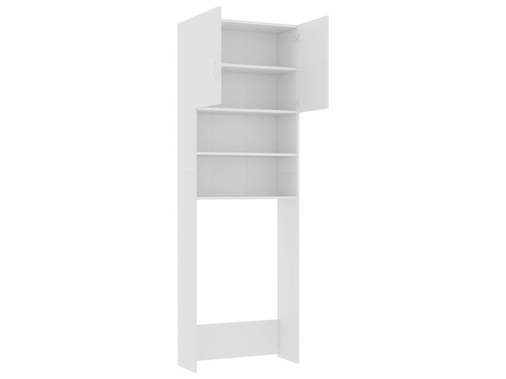 vidaXL Szafka na pralkę, biała, 64x25,5x190 cm, płyta wiórowa Płyta stolarska Płyta MDF Głębokość 26 cm Szerokość 64 cm Rodzaj frontu Drzwiczki Kolor Biały