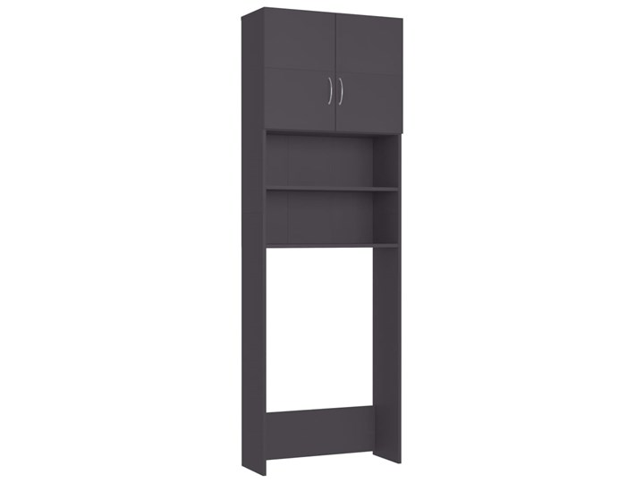 vidaXL Szafka na pralkę, szara, 64x25,5x190 cm, płyta wiórowa Płyta MDF Głębokość 26 cm Szerokość 64 cm Płyta stolarska Rodzaj frontu Drzwiczki
