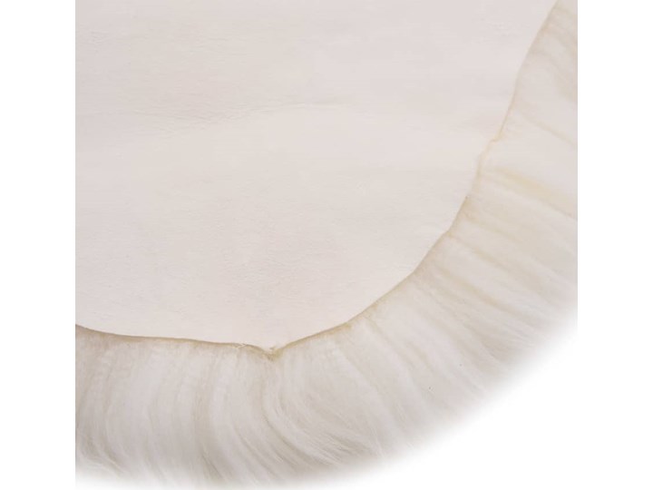 vidaXL Dywanik ze skóry owczej, 60 x 90 cm, biały Nieregularny 60x90 cm Wełna Kolor Beżowy Skóra Dywaniki Dywany Kategoria Dywany