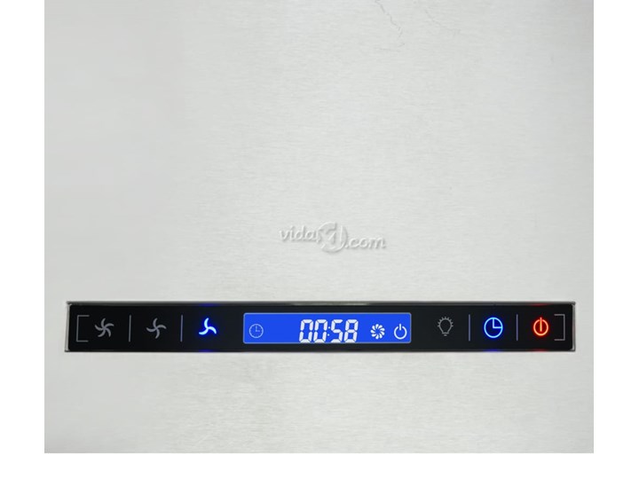 vidaXL Wiszący okap nad wyspę, dotykowy, LCD, 37 cm, stal nierdzewna Kategoria Okapy Okap wyspowy Kolor Szary