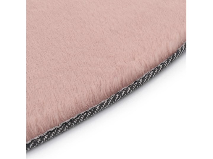 vidaXL Dywanik 160 cm, sztuczne futro królika, brudny róż Dywaniki Okrągły Poliester 160x160 cm Skóry Skóra Pomieszczenie Pokój przedszkolaka Dywany Shaggy Kategoria Dywany