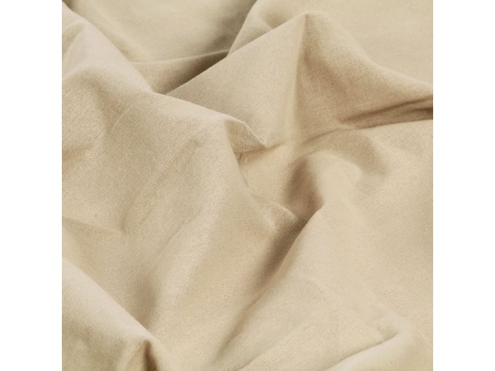 vidaXL Zasłony, metalowe kółka, 2 szt., bawełna, 140x245 cm, beżowe Zasłona zaciemniająca Pomieszczenie Salon