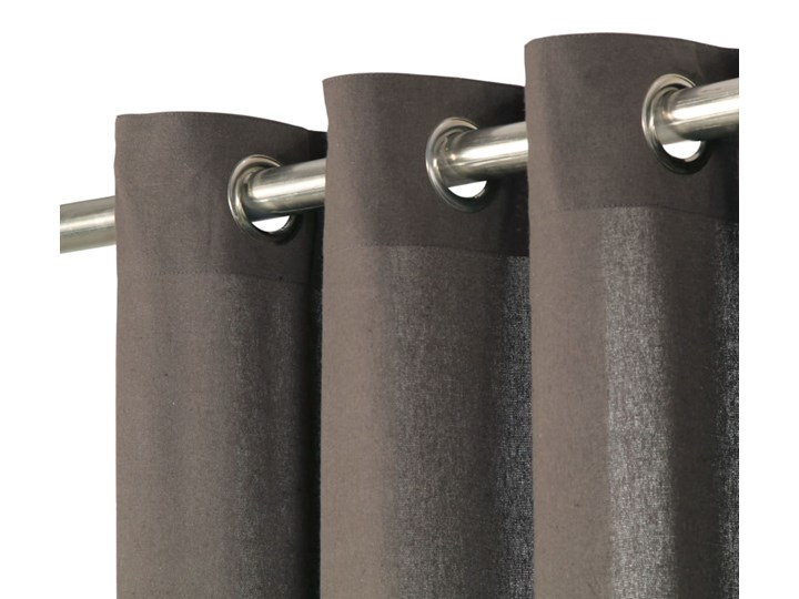 vidaXL Zasłony, metalowe kółka, 2 szt., bawełna, 140x225 cm, antracyt Zasłona zaciemniająca Pomieszczenie Sypialnia