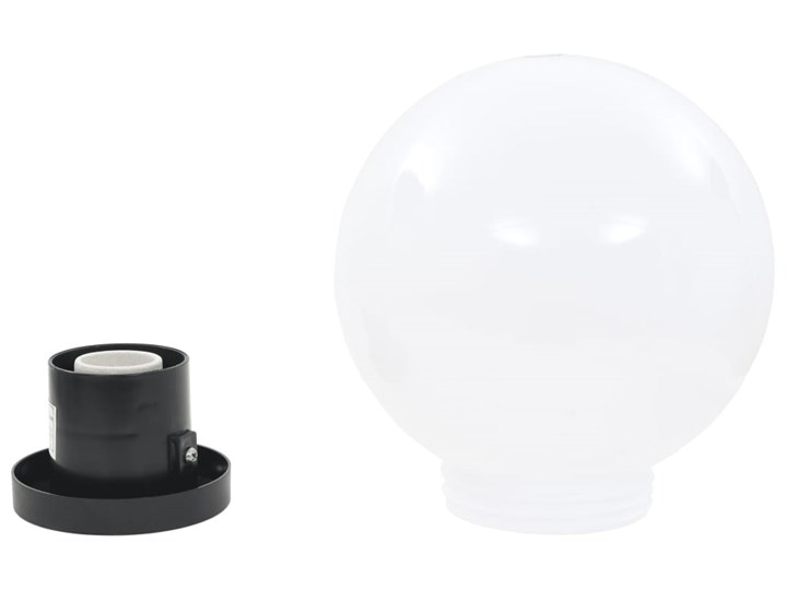 vidaXL Lampy ogrodowe LED, 4 szt., kuliste, 20 cm, PMMA Lampa stojąca Kolor Biały