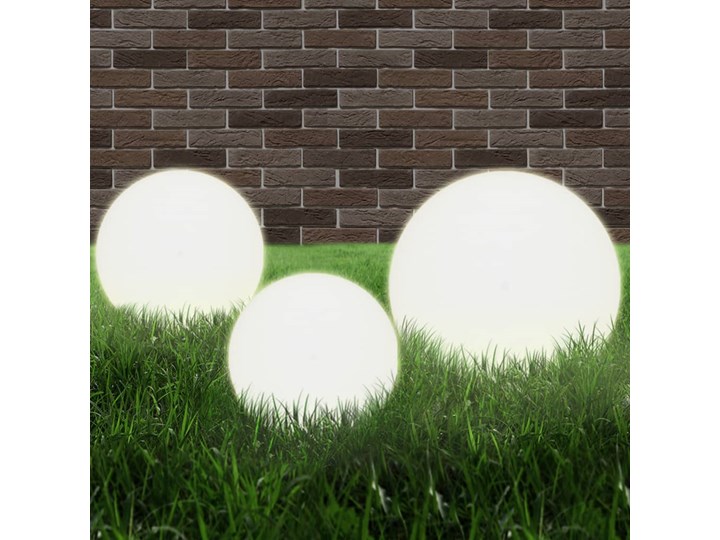vidaXL Zestaw 6 kulistych lamp ogrodowych LED, 20/30/40 cm, PMMA Lampa stojąca Kategoria Lampy ogrodowe Kolor Biały