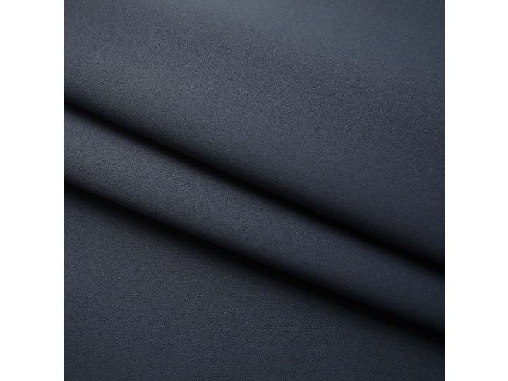 vidaXL Zasłony zaciemniające z haczykami, 2 szt., antracyt, 140x175 cm Pomieszczenie Sypialnia Zasłona zaciemniająca Poliester Kolor Szary