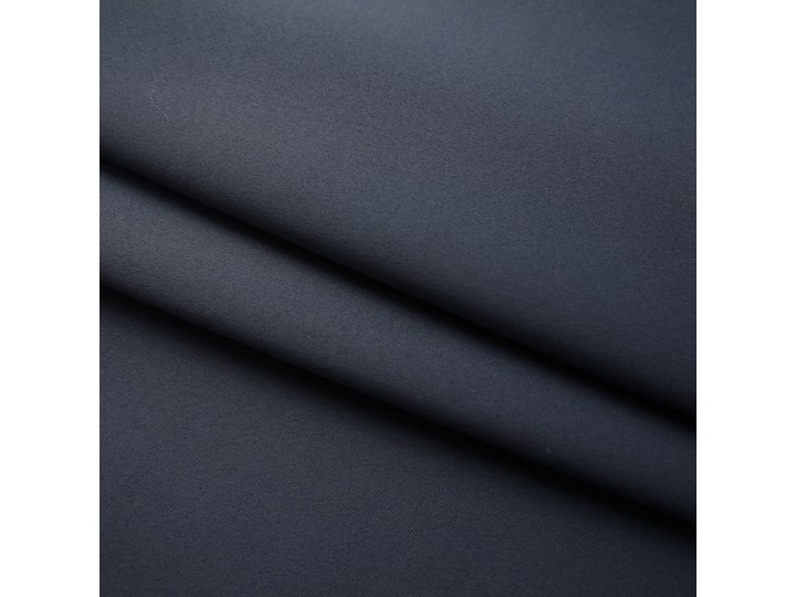vidaXL Zasłony zaciemniające z haczykami, 2 szt., antracyt, 140x245 cm Poliester Zasłona zaciemniająca Pomieszczenie Salon