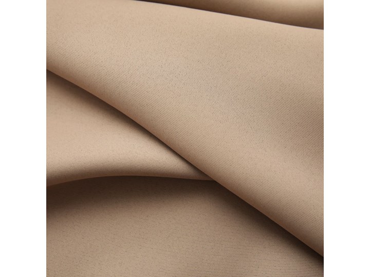 vidaXL Zasłona zaciemniająca z haczykami, taupe, 290x245 cm 245x290 cm Poliester Pomieszczenie Salon