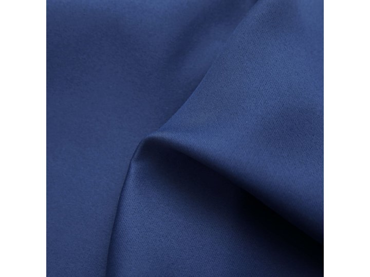 vidaXL Zasłony zaciemniające z metalowymi kółkami, 2 szt., niebieskie Pomieszczenie Salon Zasłona zaciemniająca Poliester 140x245 cm Wzór Gładkie