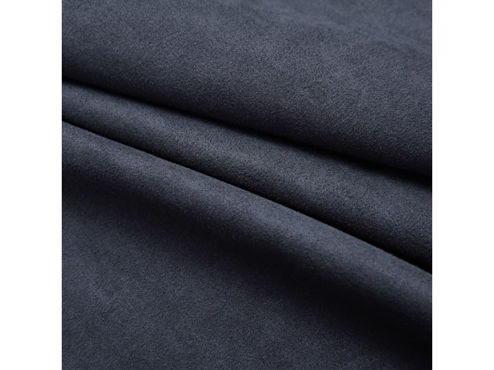 vidaXL Zasłony zaciemniające z metalowymi kółkami, 2 szt., antracytowe Pomieszczenie Sypialnia 140x245 cm Zasłona zaciemniająca Poliester Typ Zasłony gotowe