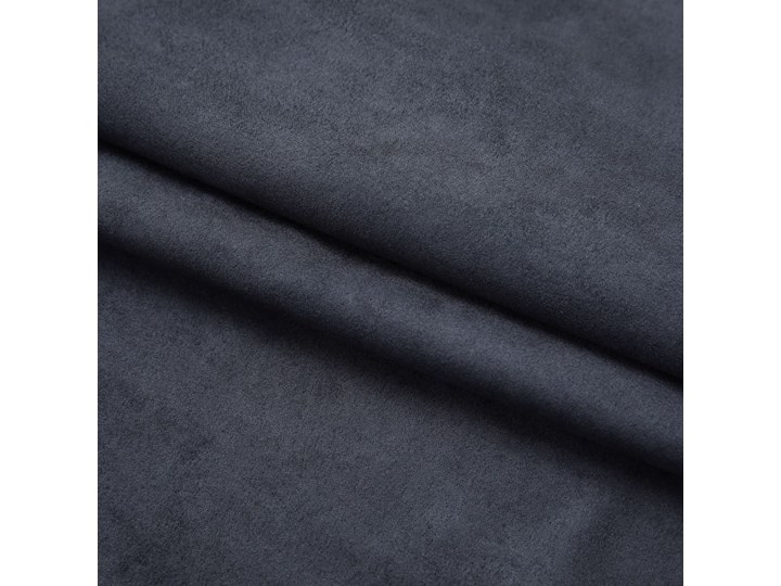 vidaXL Zasłony zaciemniające z haczykami, 2 szt., antracyt, 140x245 cm Poliester Zasłona zaciemniająca Typ Zasłony gotowe Pomieszczenie Sypialnia
