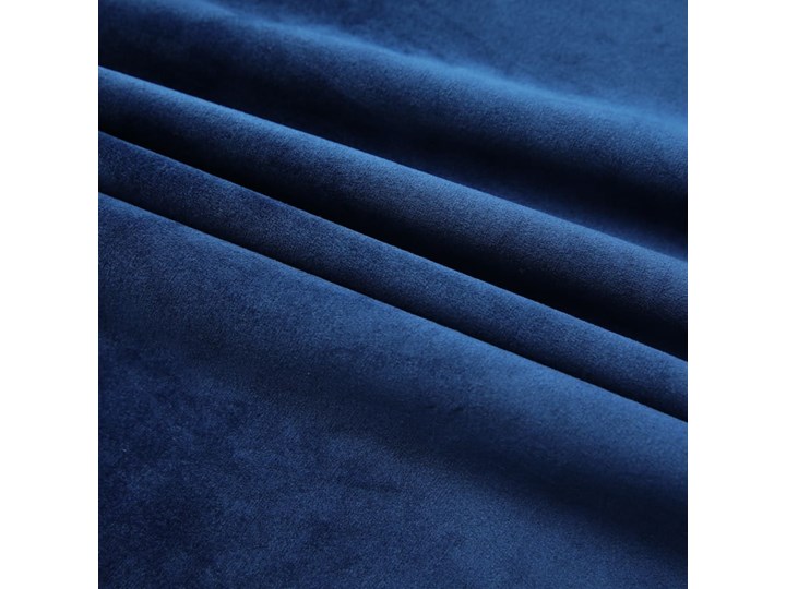 vidaXL Zasłona zaciemniająca z haczykami, aksamit, granat, 290x245 cm Bawełna 245x290 cm Pomieszczenie Salon Poliester Pomieszczenie Sypialnia
